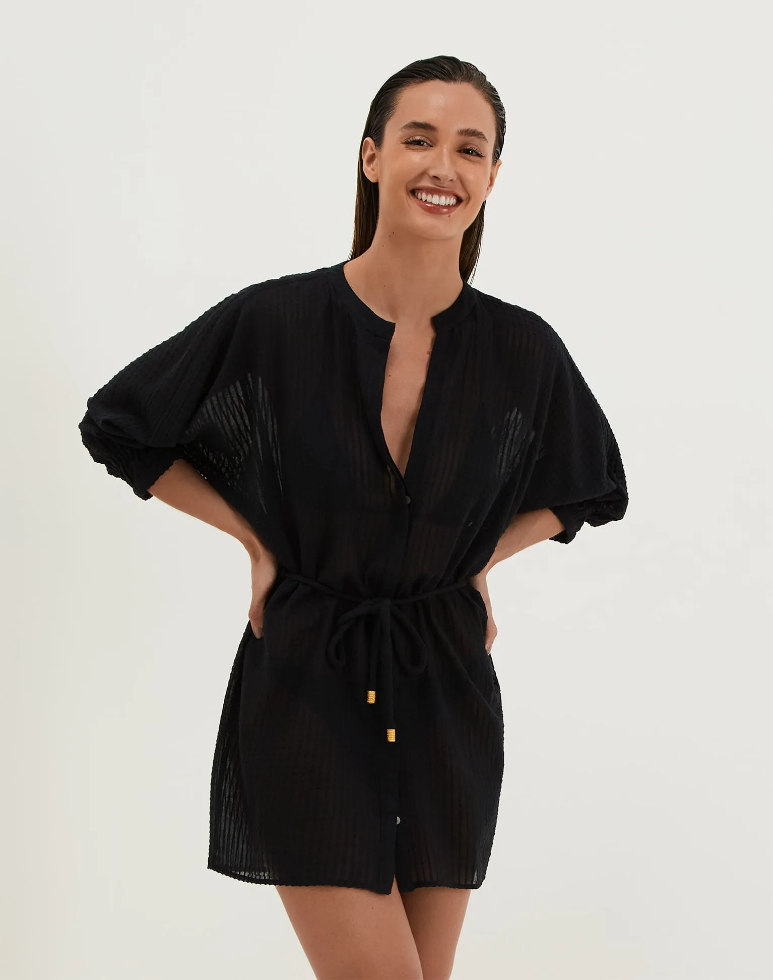 Lilou Short Cover Up - Black