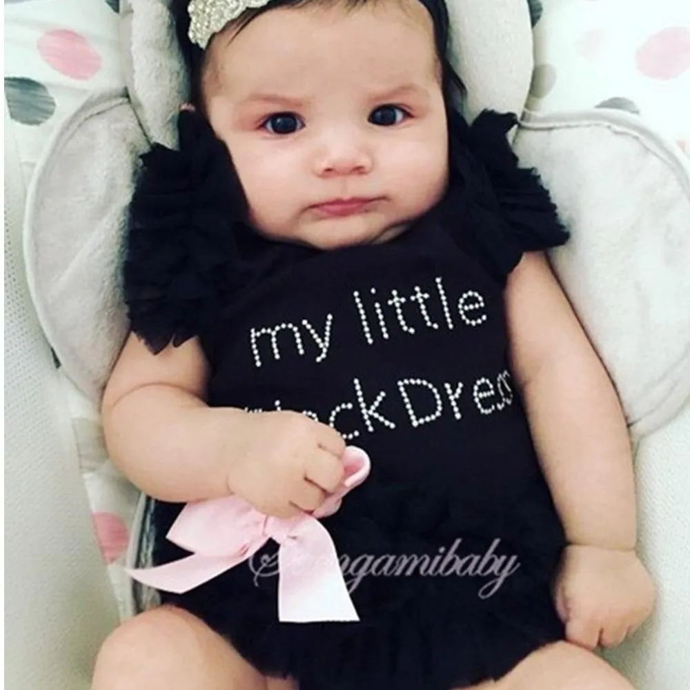 Little Black Dress Tutu Romper
