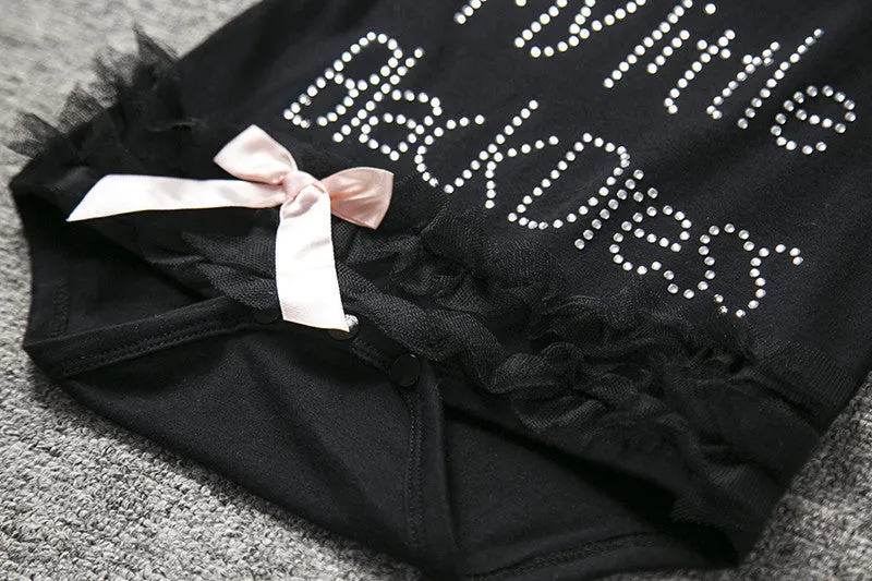 Little Black Dress Tutu Romper