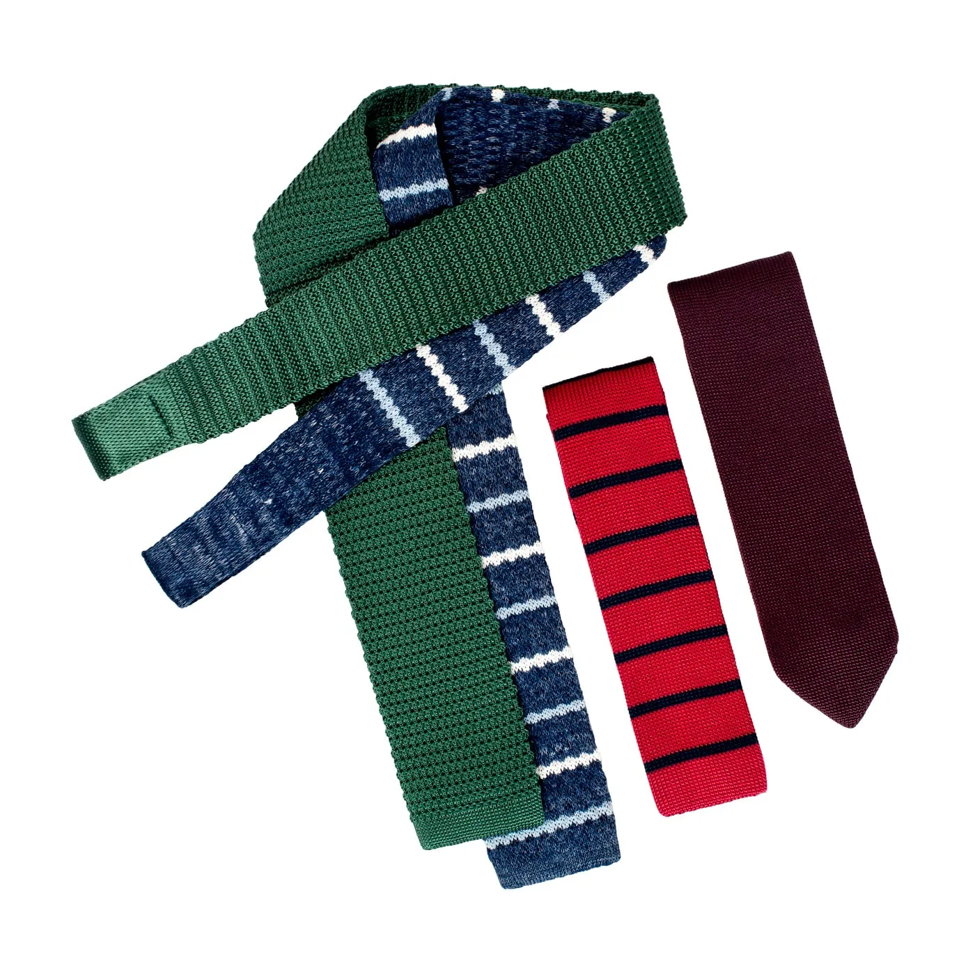 Londonderry Skinny Knitted Silk Tie, Red / Black