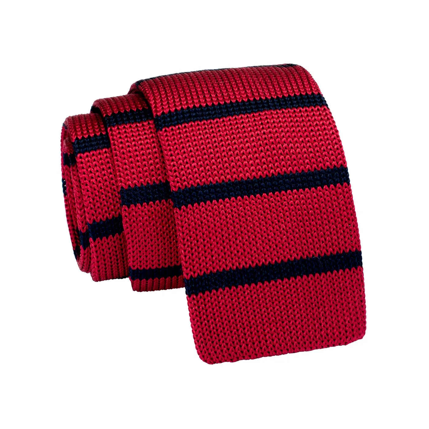 Londonderry Skinny Knitted Silk Tie, Red / Black