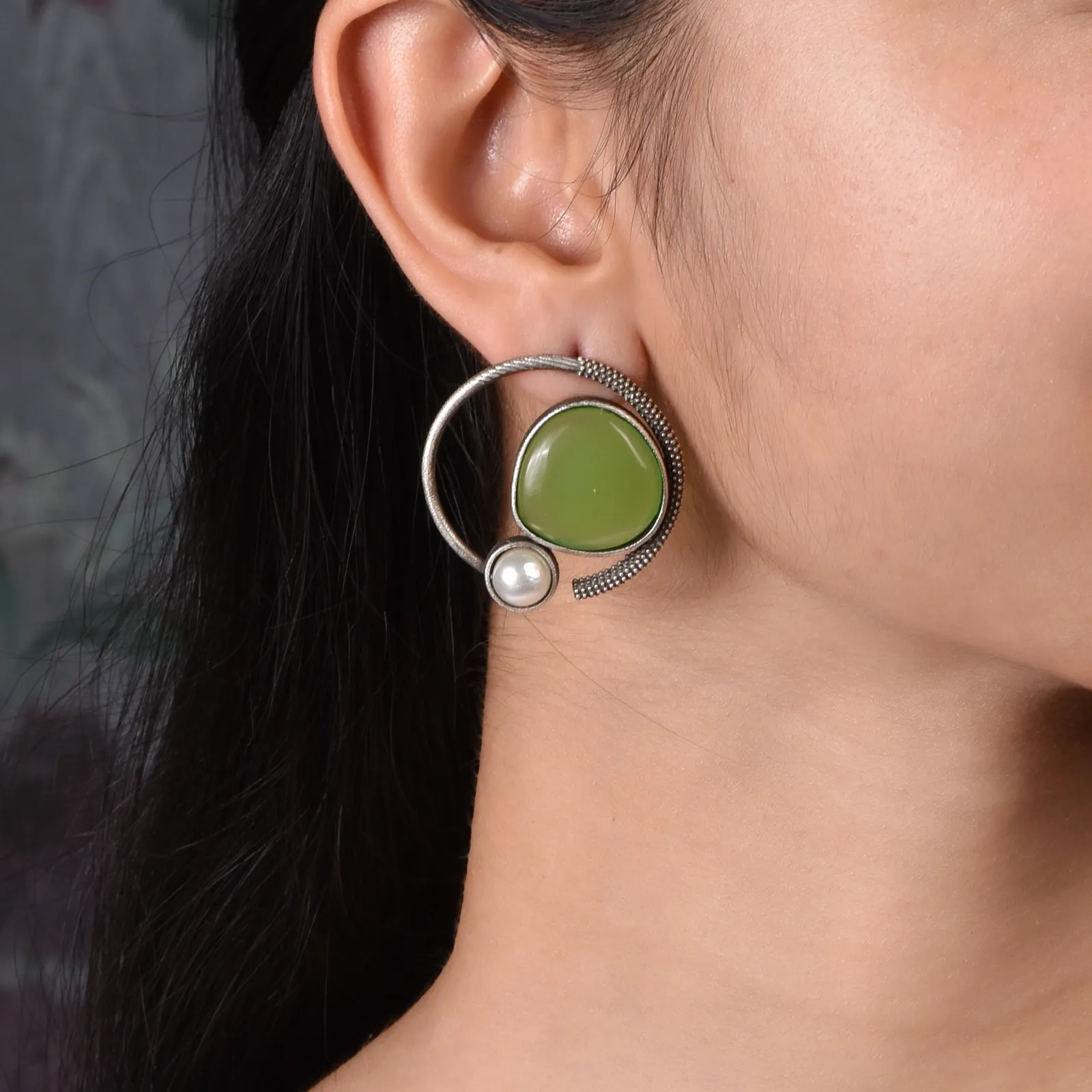Moh Circular Stud Earrings