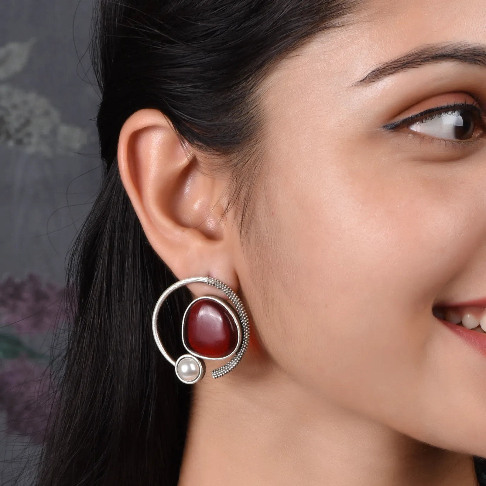 Moh Circular Stud Earrings