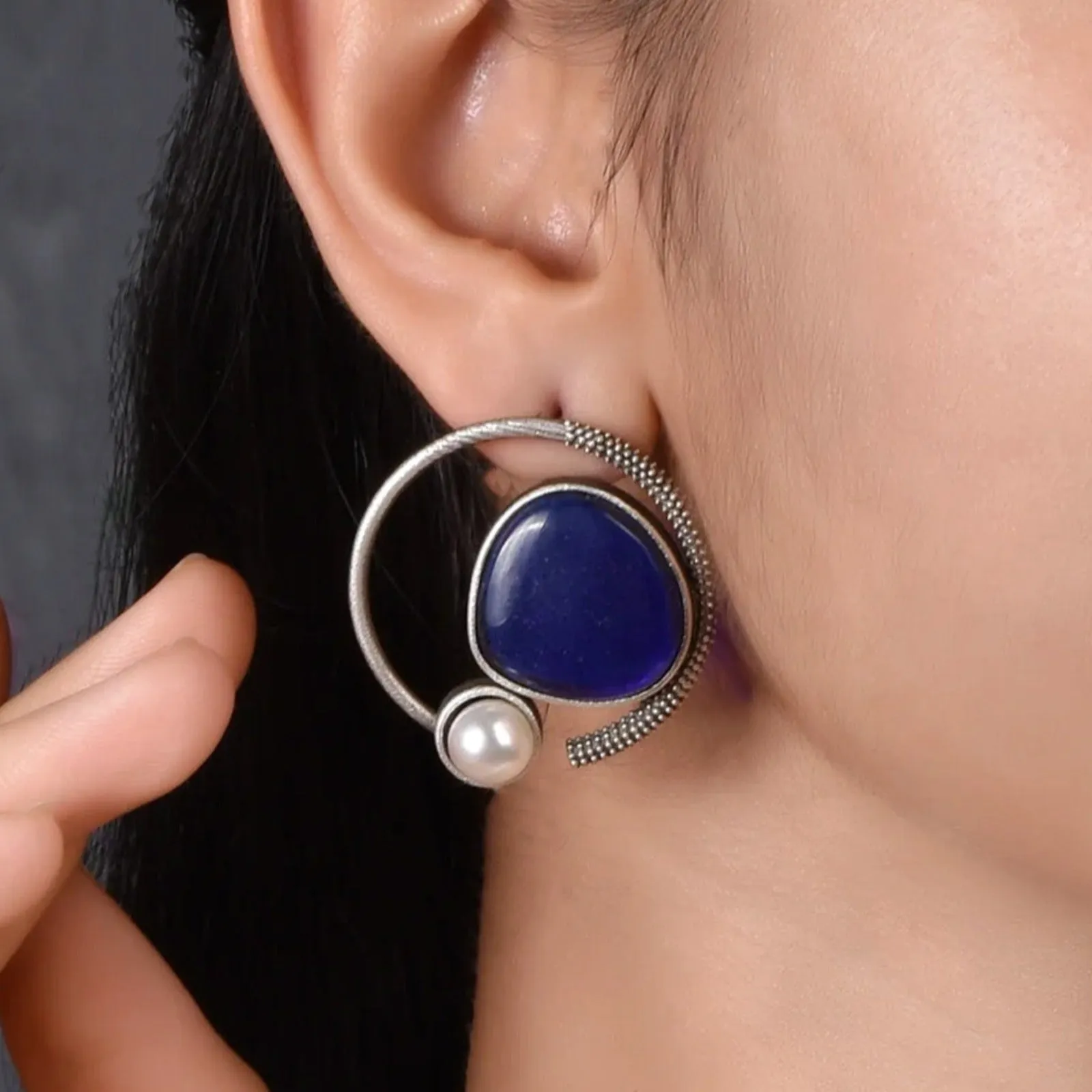 Moh Circular Stud Earrings