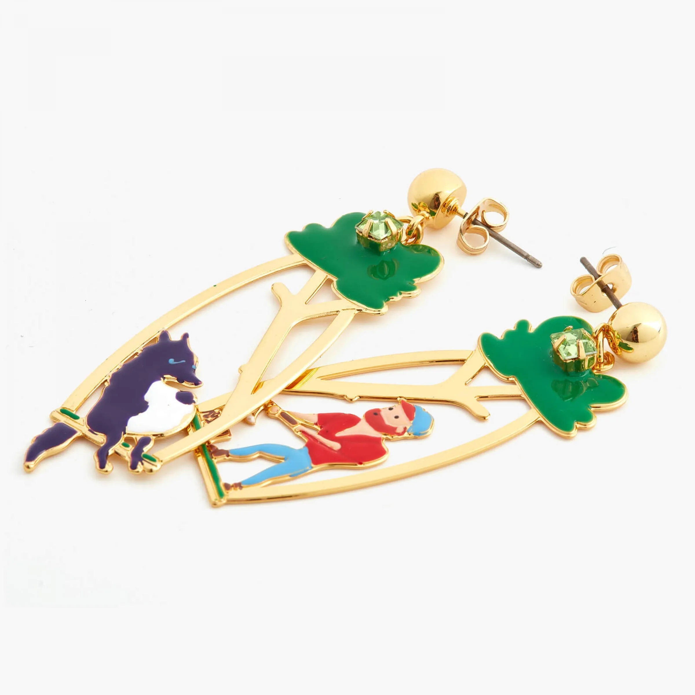 N2 - APBB110 Woodsman and Big Bad Wolf clip-on earrings