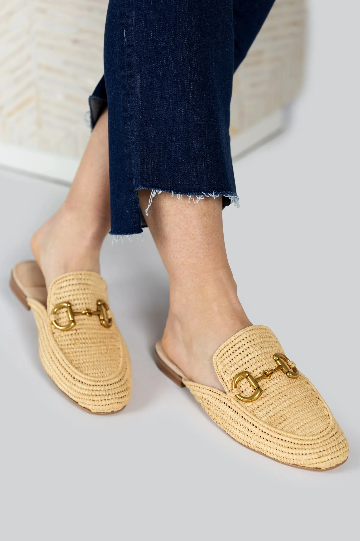 Natural Woven Raffia Velvit MR Loafer