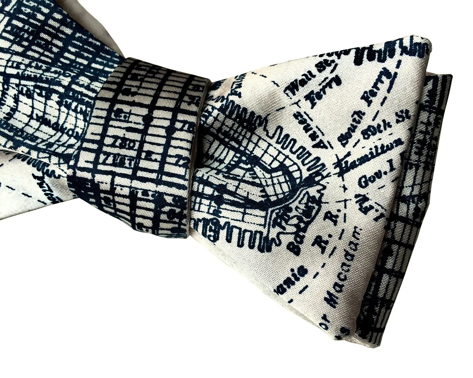 New York City Map Bow Tie