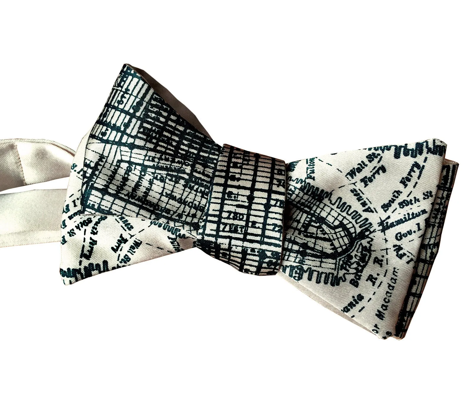 New York City Map Bow Tie