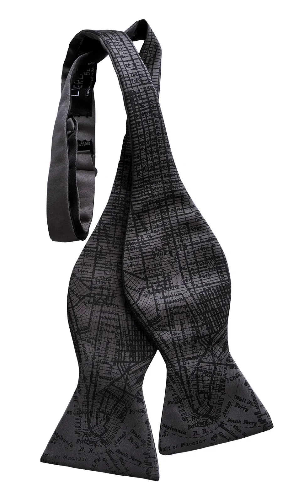 New York City Map Bow Tie