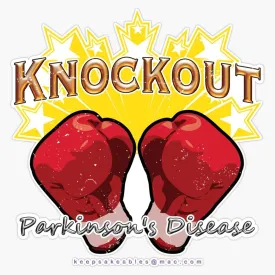 Parkinsons KO Distressed Sticker Vinyl Decal Car Laptop Wall Window Bumper Sticker 5"
