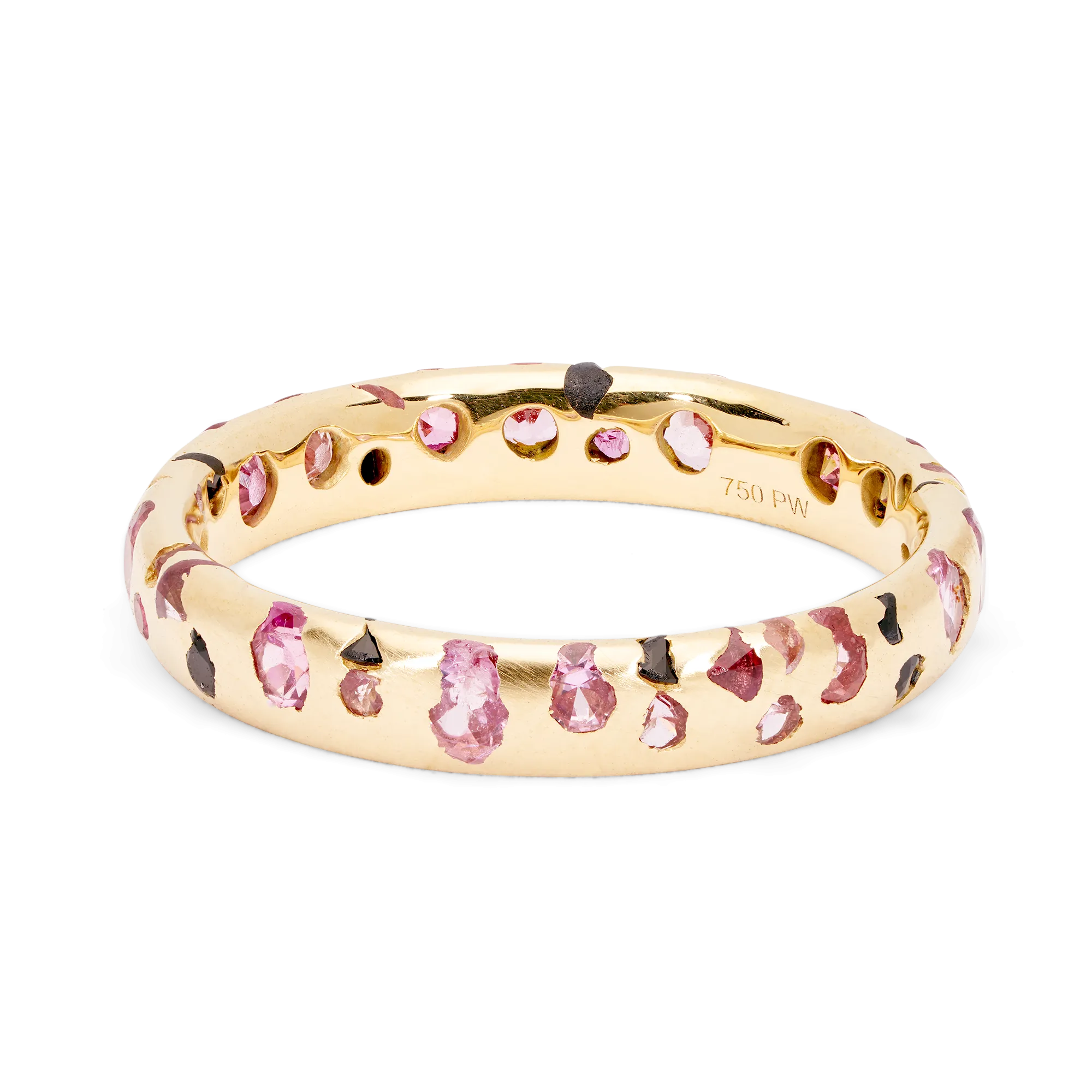 Pink & Black Confetti Ring - Size 8 - 11215