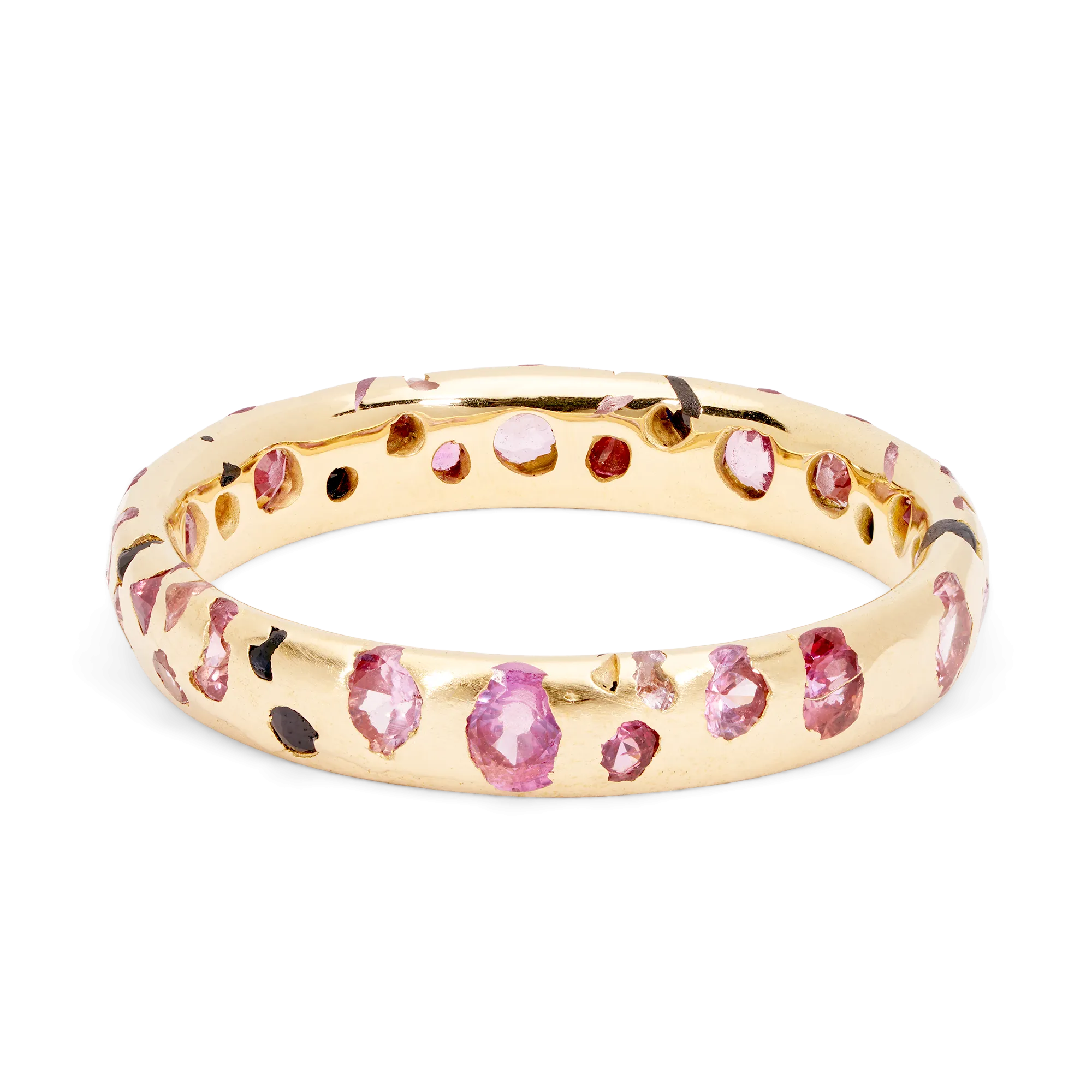Pink & Black Confetti Ring - Size 8 - 11215
