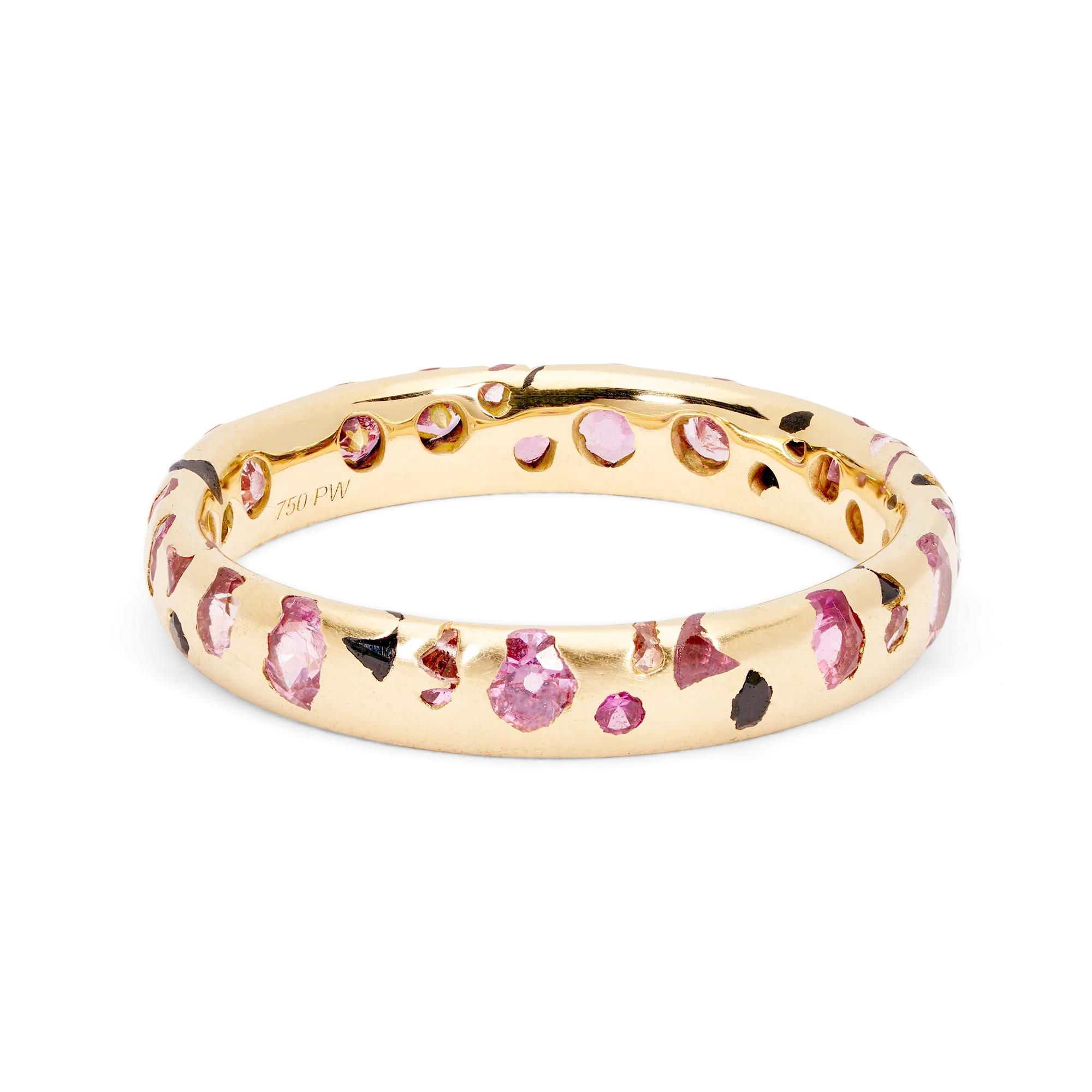 Pink & Black Confetti Ring - Size 8 - 11215