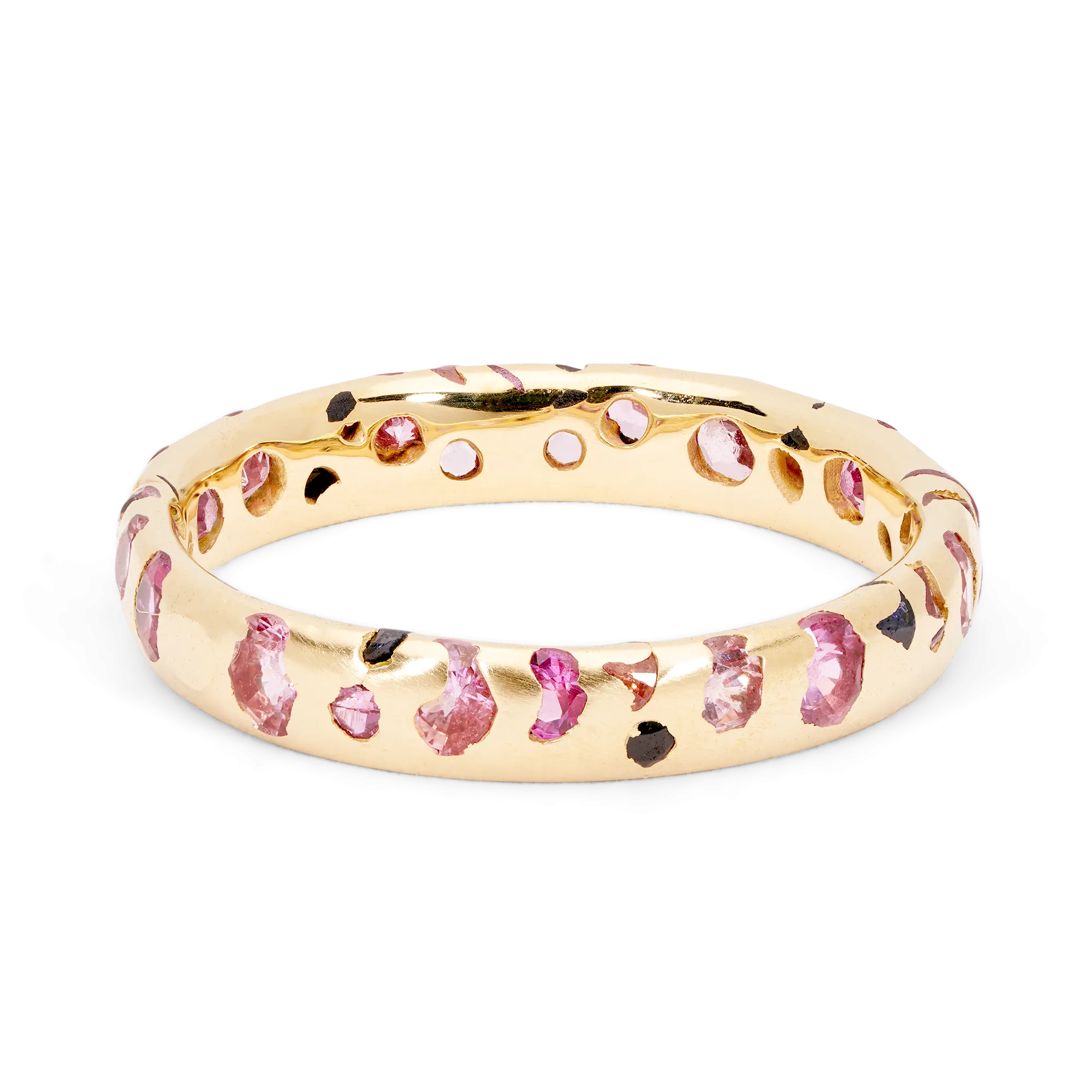 Pink & Black Confetti Ring - Size 8 - 11215