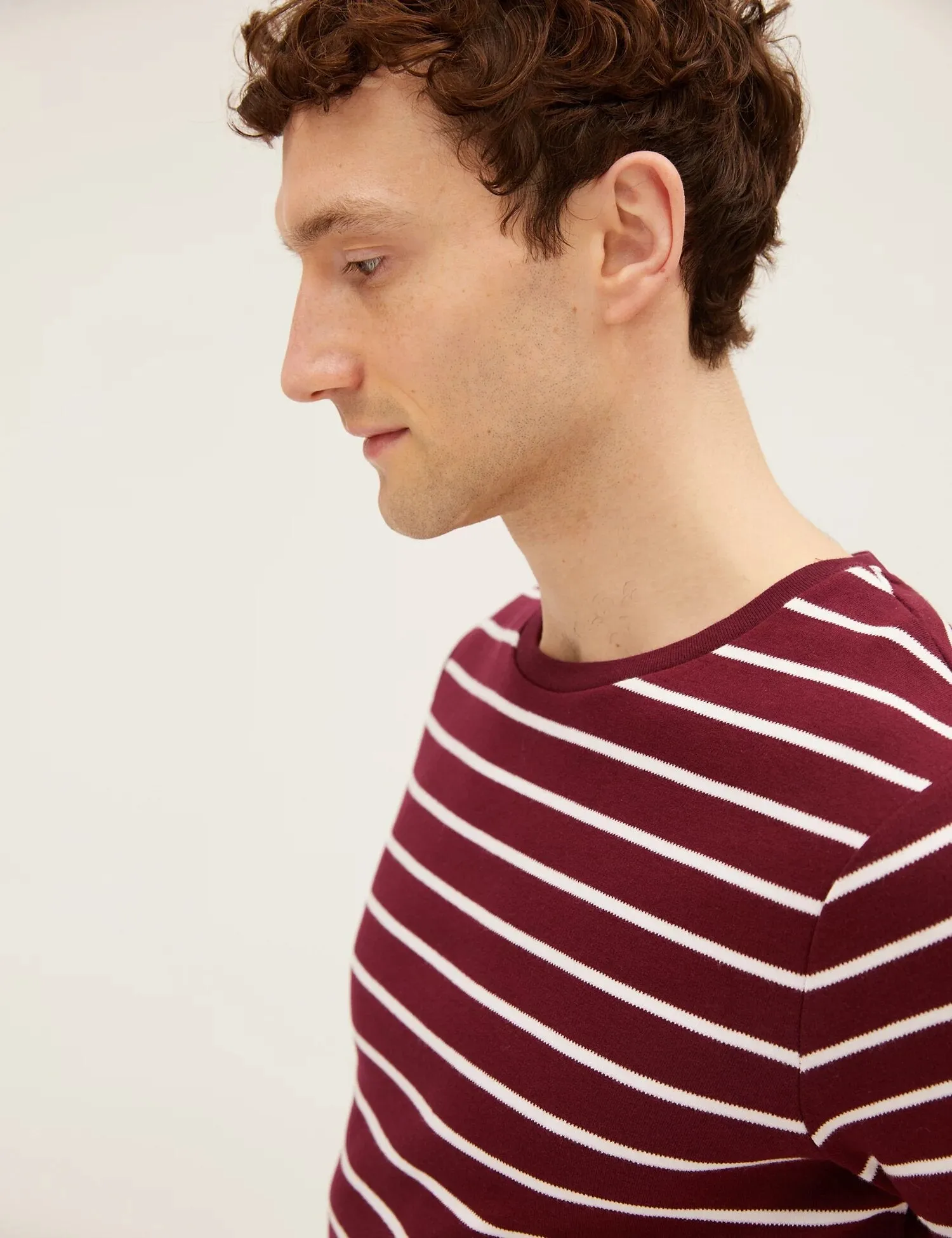 Pure Cotton Double Knit Striped T-Shirt
