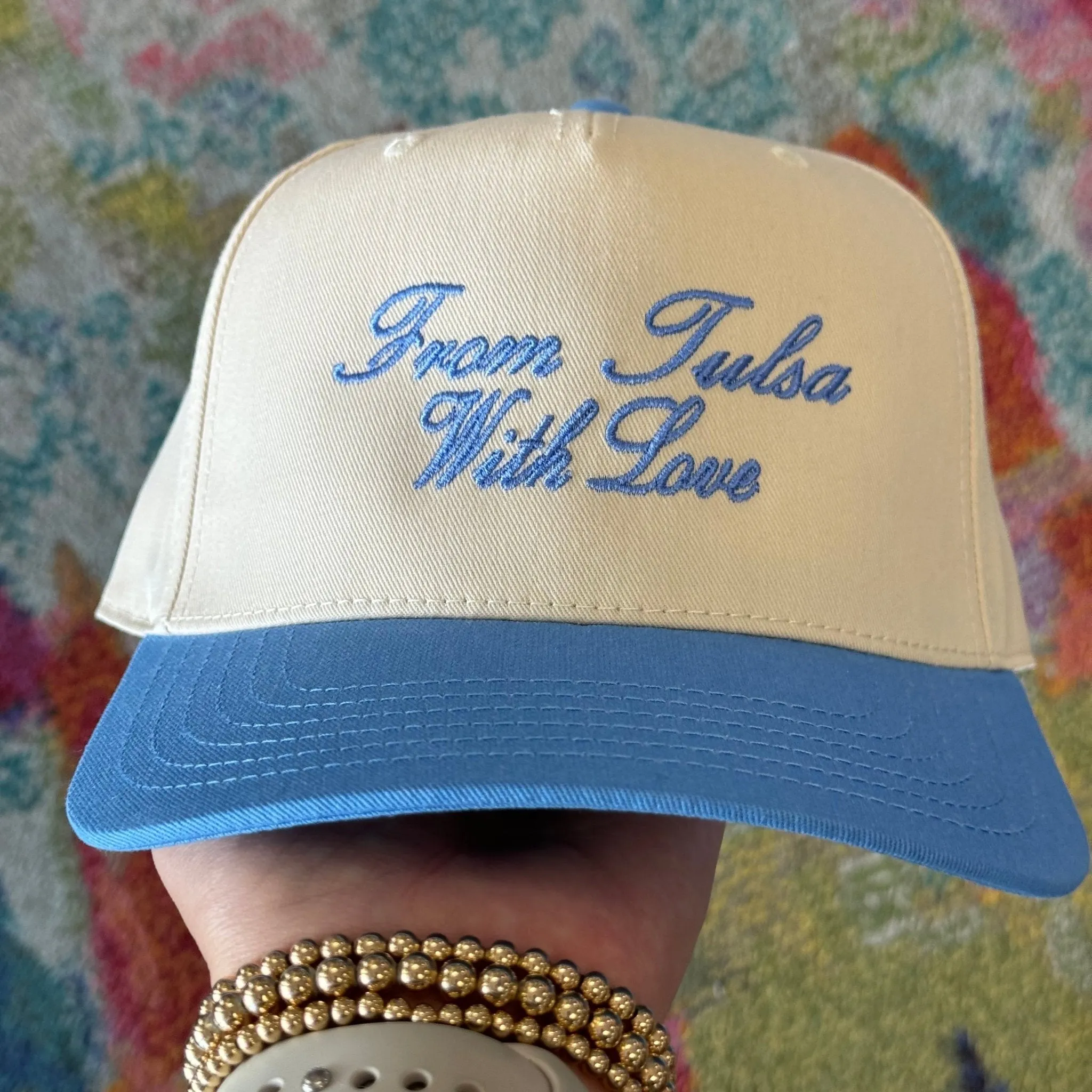 "From Tulsa With Love" Hat in Light Blue
