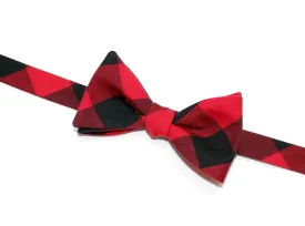 Red & Black Buffalo Plaid Bow Tie