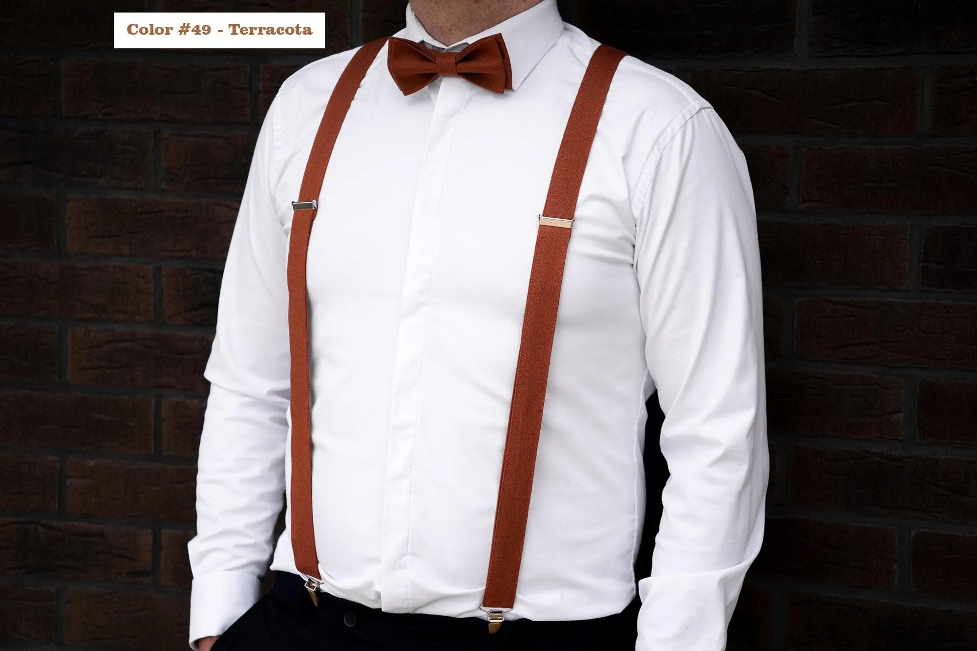 Red Brick bow tie | red brick wedding bow tie for groomsmen