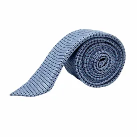 REISS Mini Medallion Pattern Silk Blend Tie - Light & Dark Blue