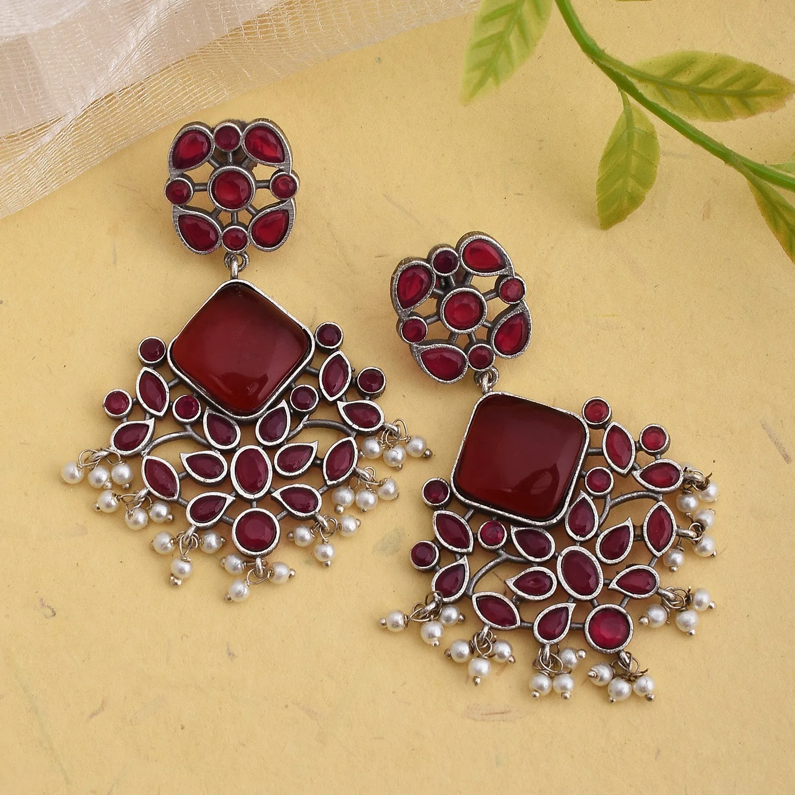 Rubina Floral Dangler Earrings