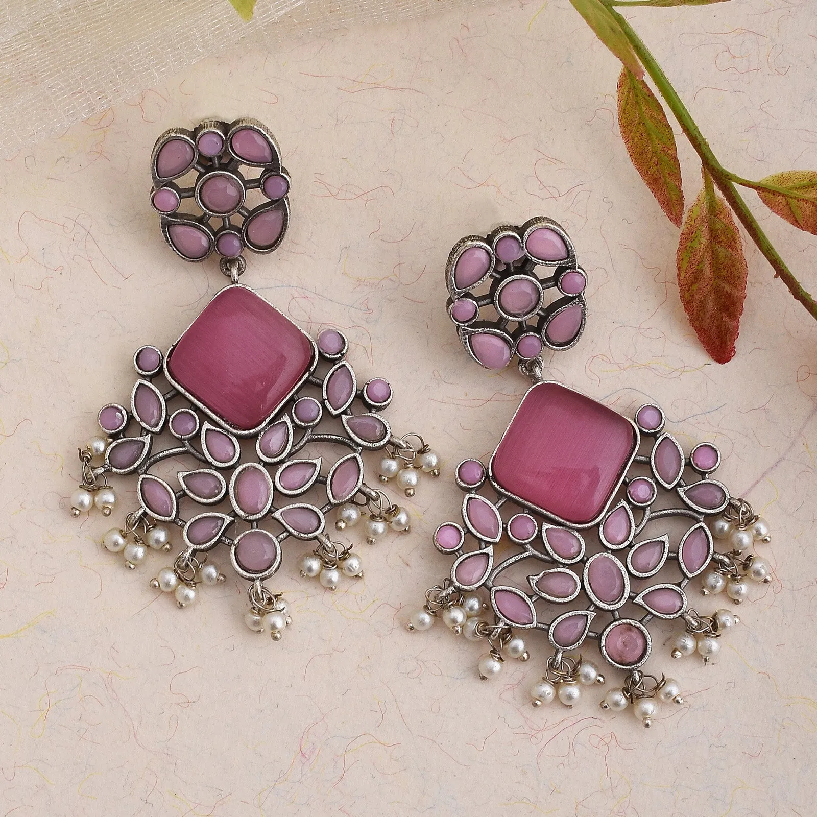 Rubina Floral Dangler Earrings