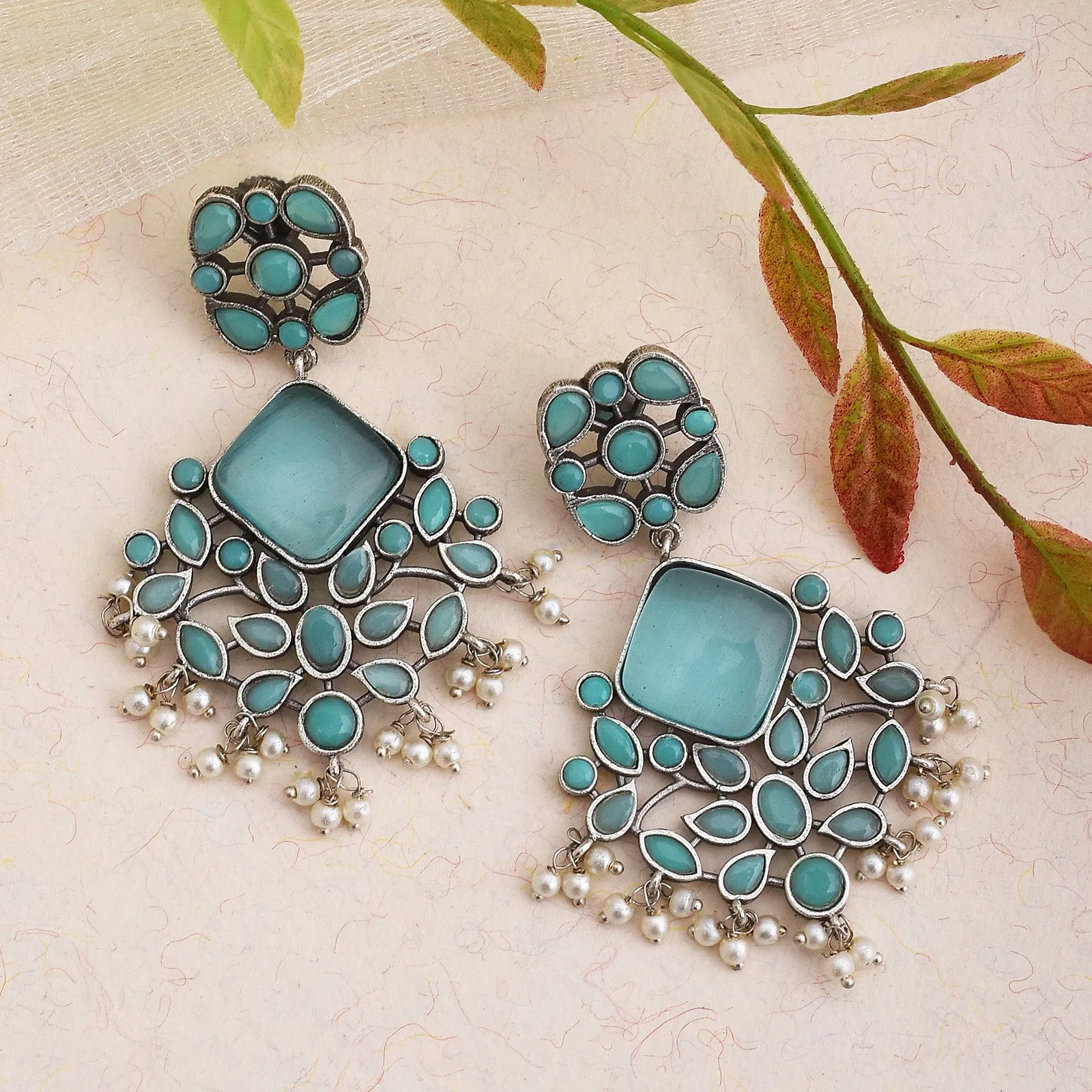 Rubina Floral Dangler Earrings