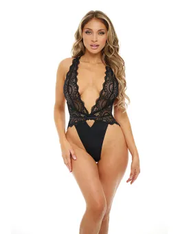 Sadie Stretch Galloon Lace Teddy W/back Ties