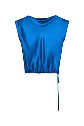 Salacia Cap Sleeve Blouse - Marine