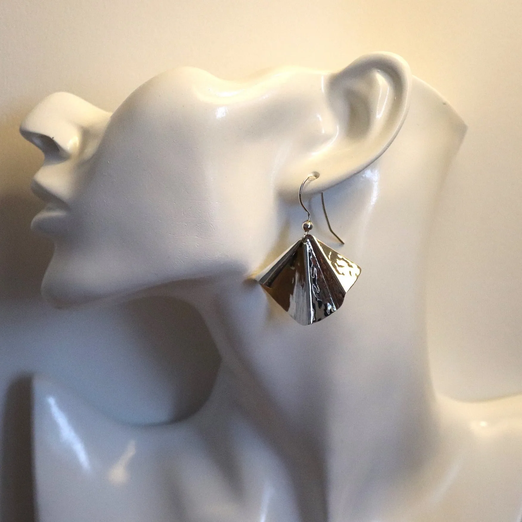Scroll Fan Drop Earrings