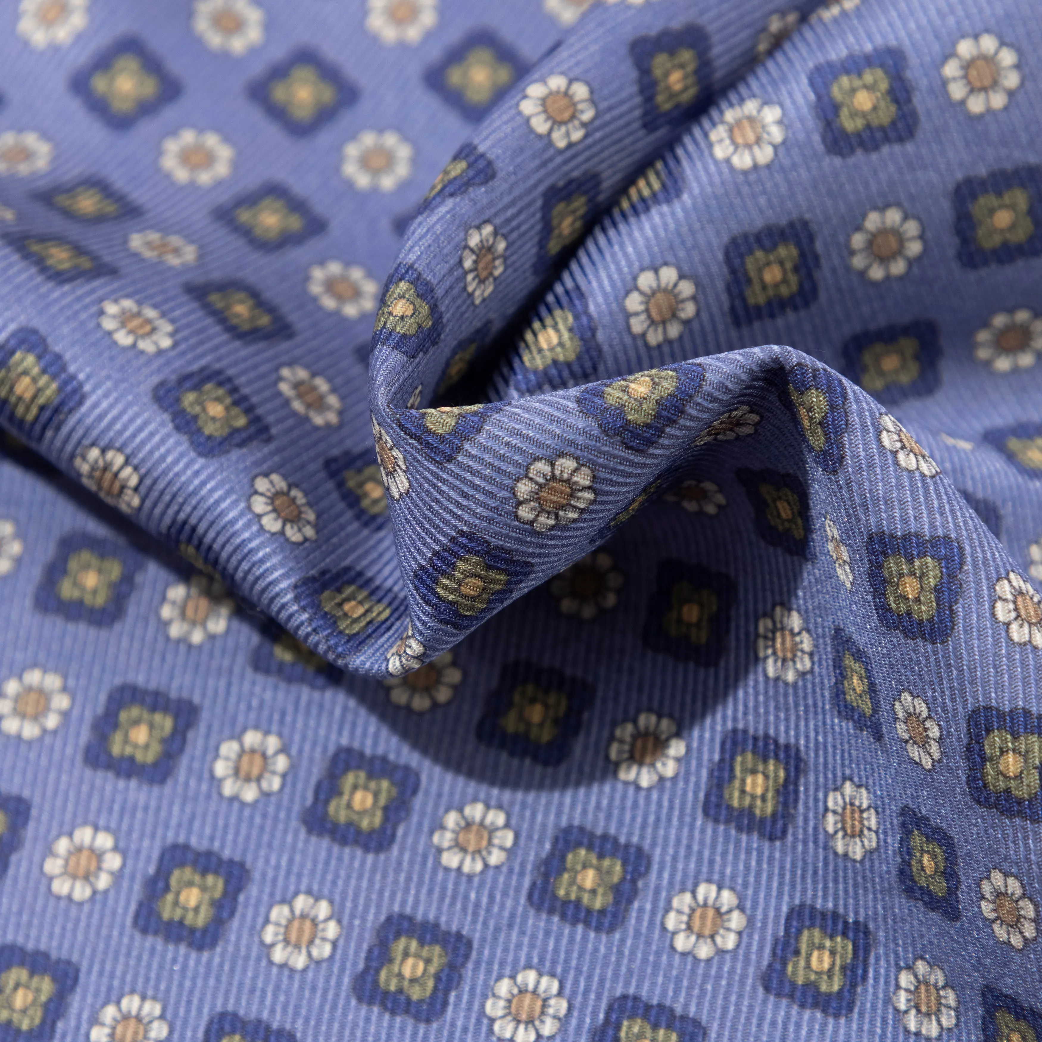 Silk Deer/Floral Medallion Double Face Pocket Square
