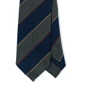 Silk Grenadine Tick Stripe Hand-rolled Tie