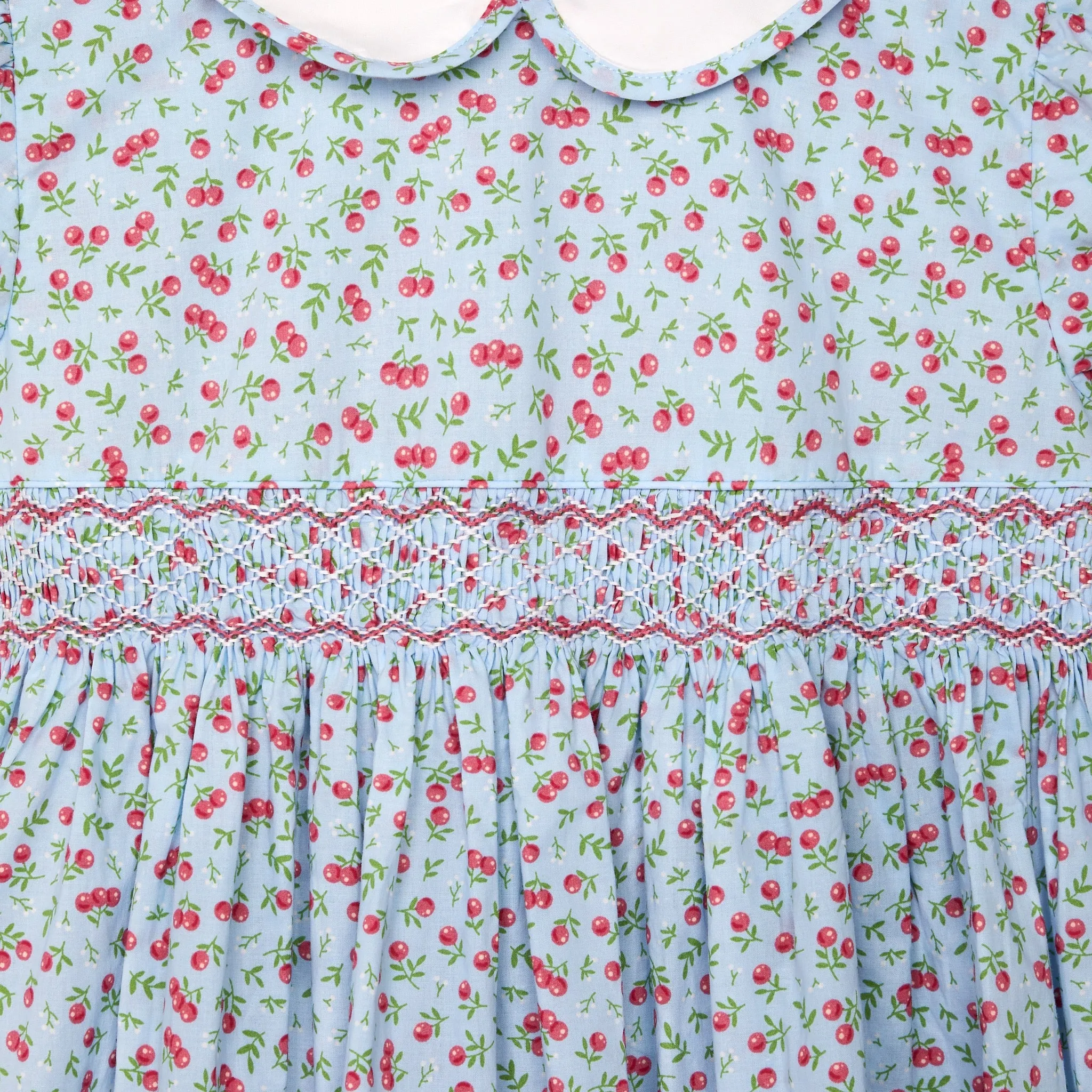 Smocked Girls Dress - Pepper