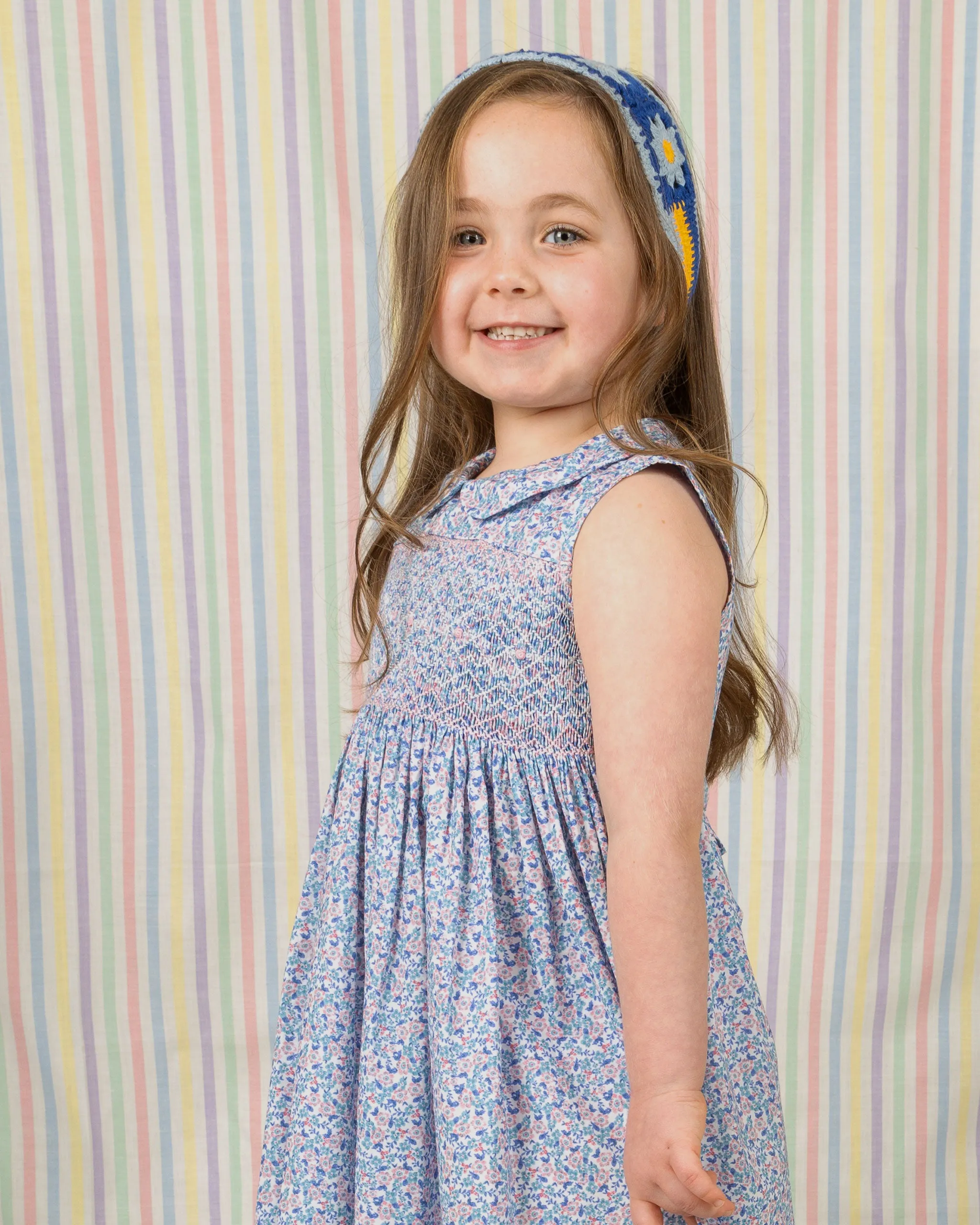 Smocked Girls Dress - Tibby