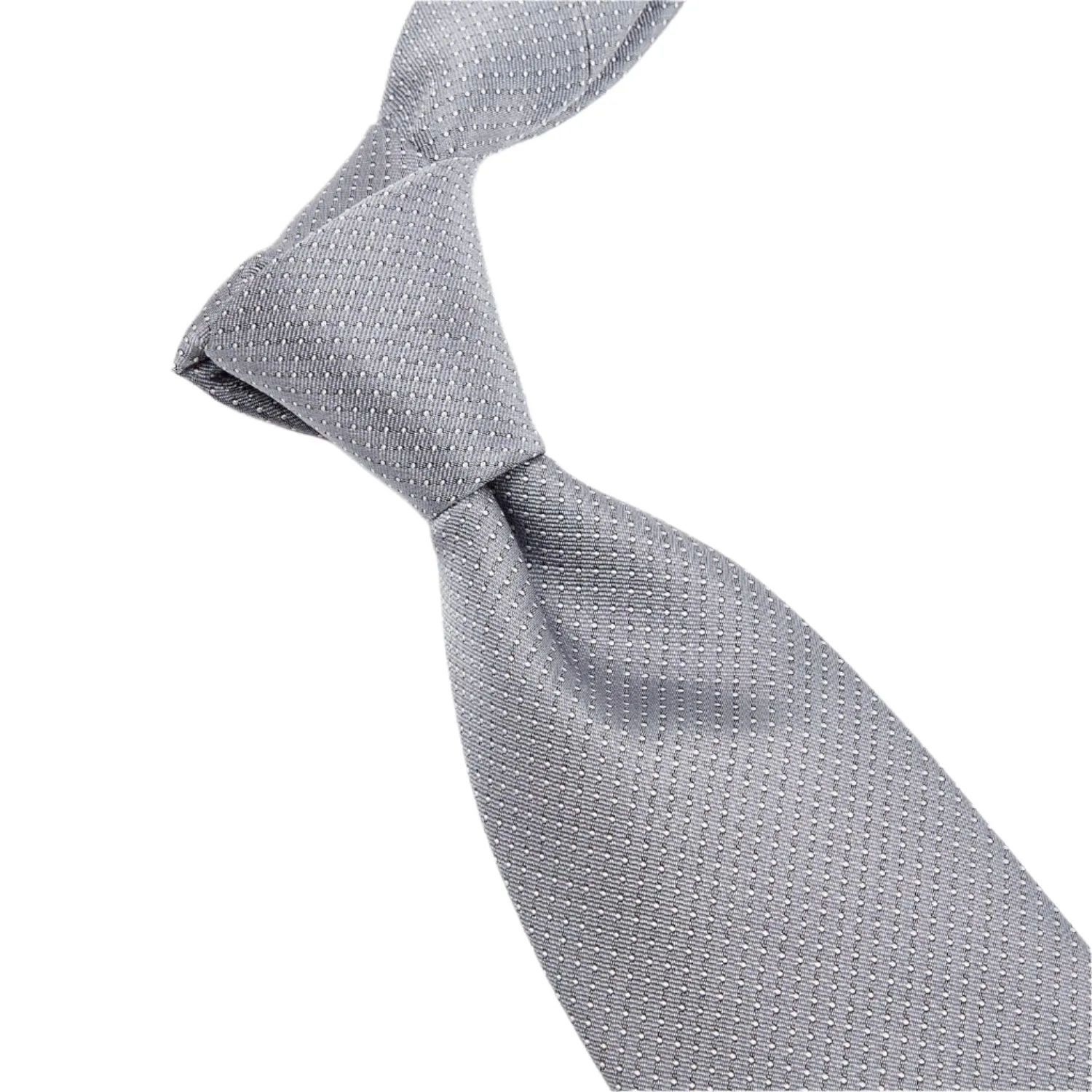 Elegant Sovereign Grade Micro Dot Silk Tie in Silver