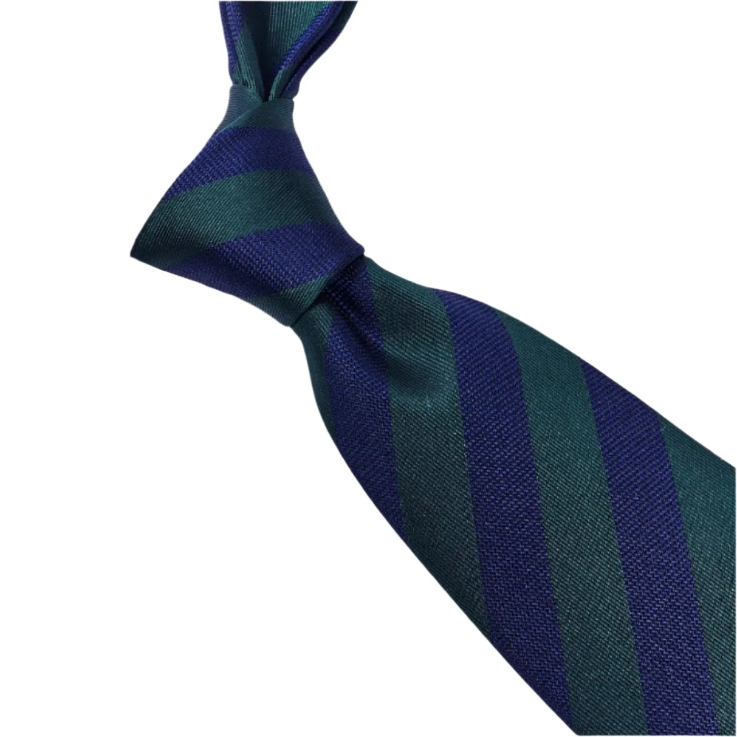 Sovereign Grade Woven Navy and Green Rep Tie, 150 cm