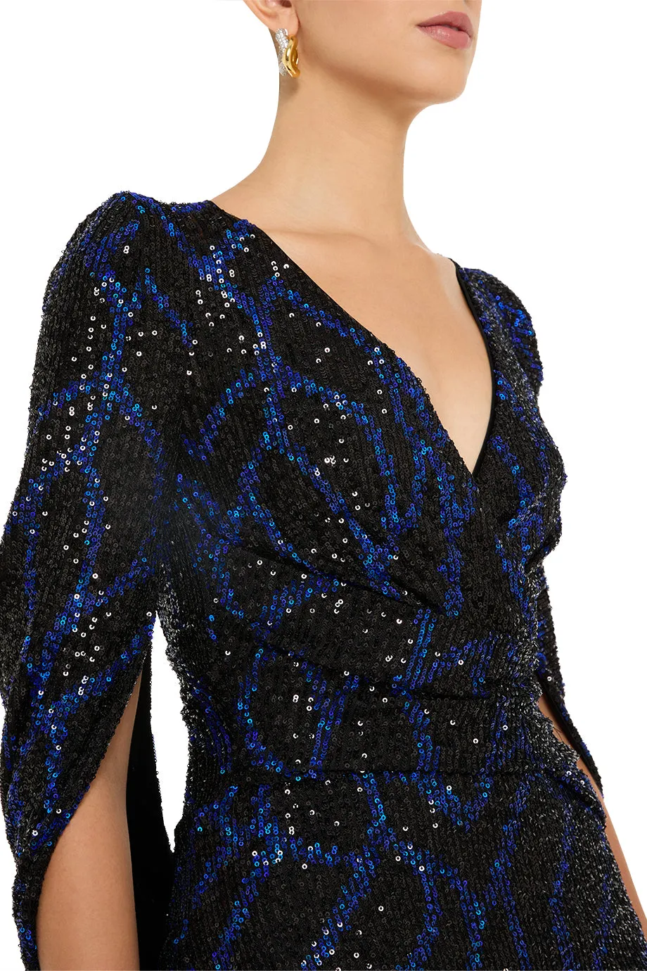 Sparkle Tulle V Neck Evening Gown