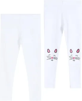 THEE BRON Toddler/Little Girls Basic Cotton Ankle Leggings Pants