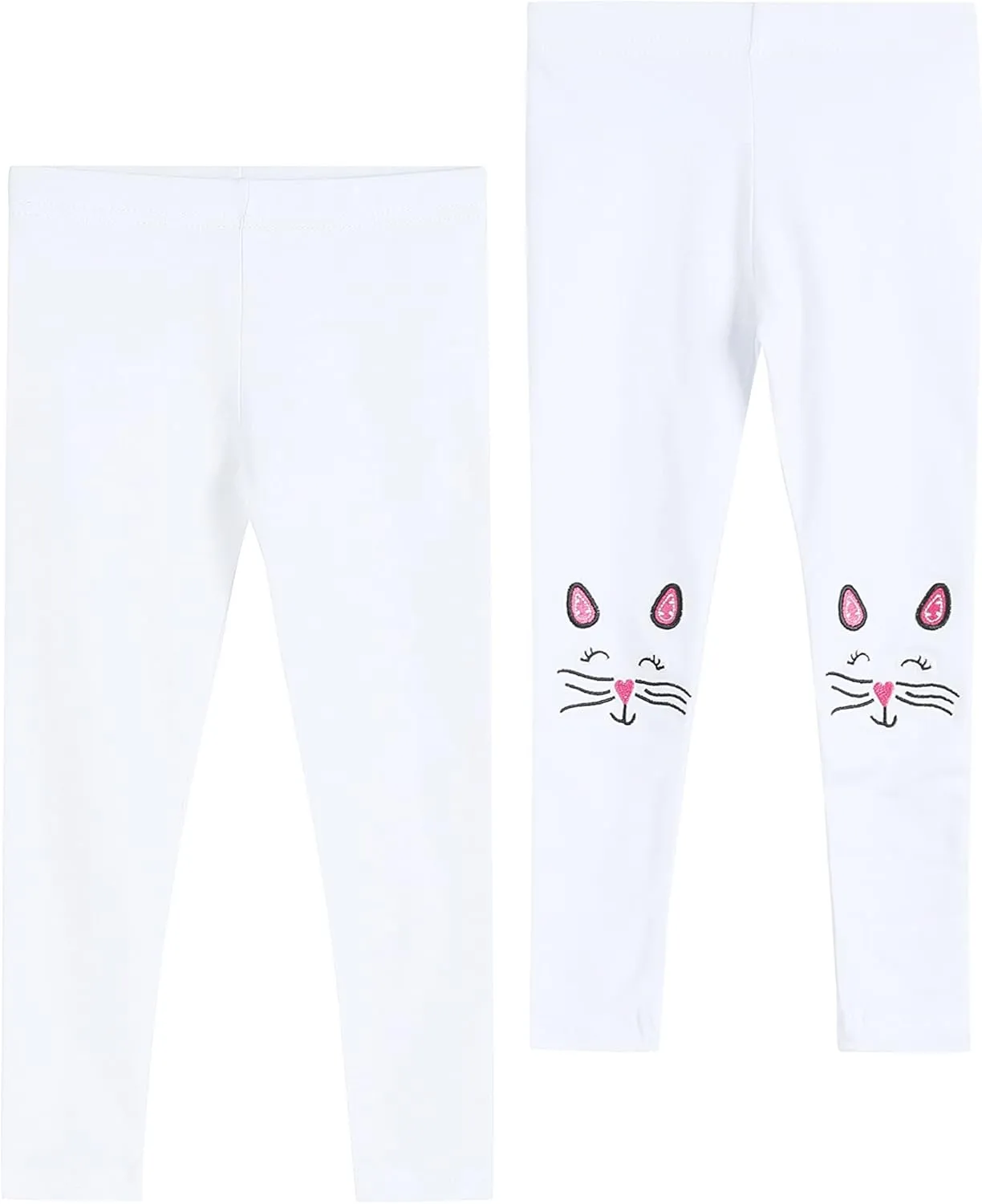 THEE BRON Toddler/Little Girls Basic Cotton Ankle Leggings Pants
