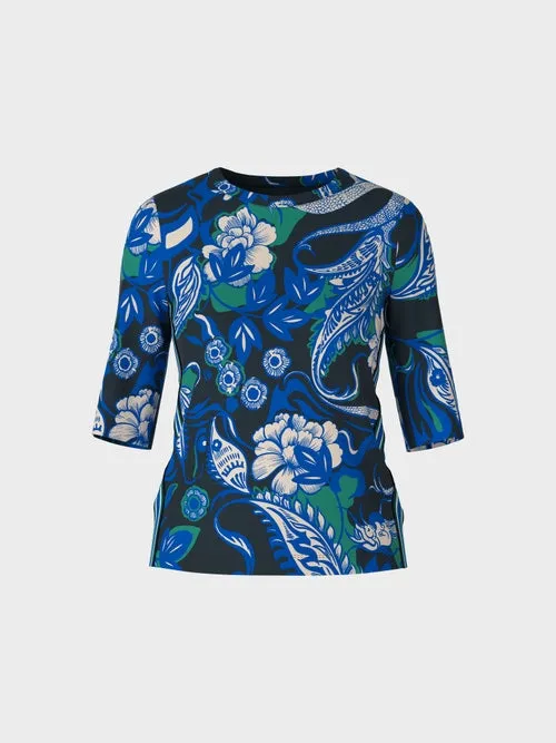 Top - Navy Blue/Print