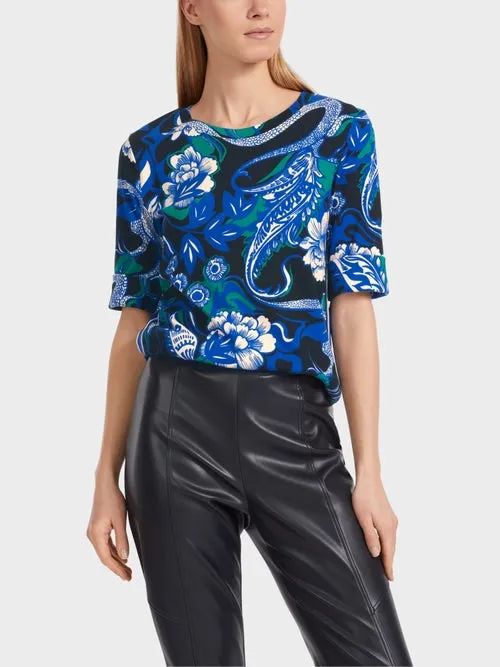 Top - Navy Blue/Print