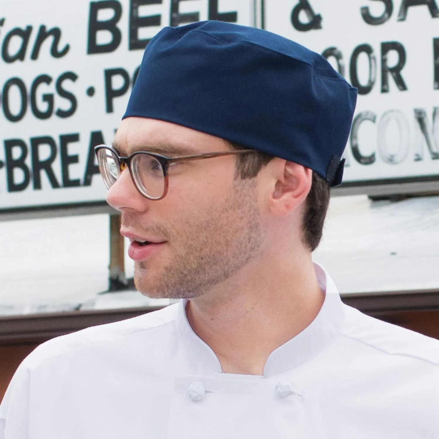 Uncommon Threads Unisex Chef Beanie Hat Cap, Adjustable