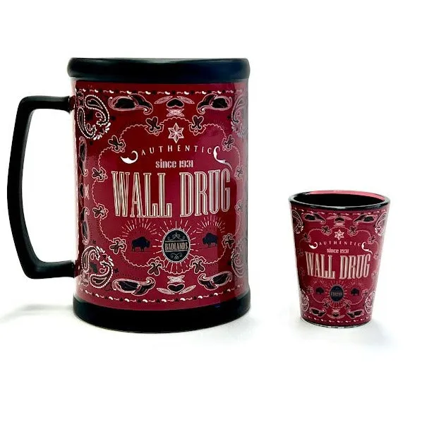 Wall Drug Red Bandana Shot Glass