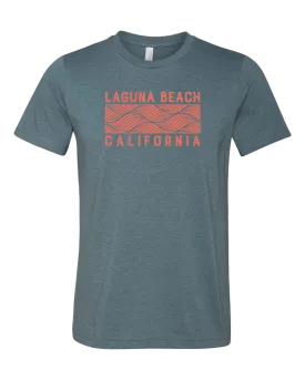 Wave Block Unisex T-shirt - Heather Slate