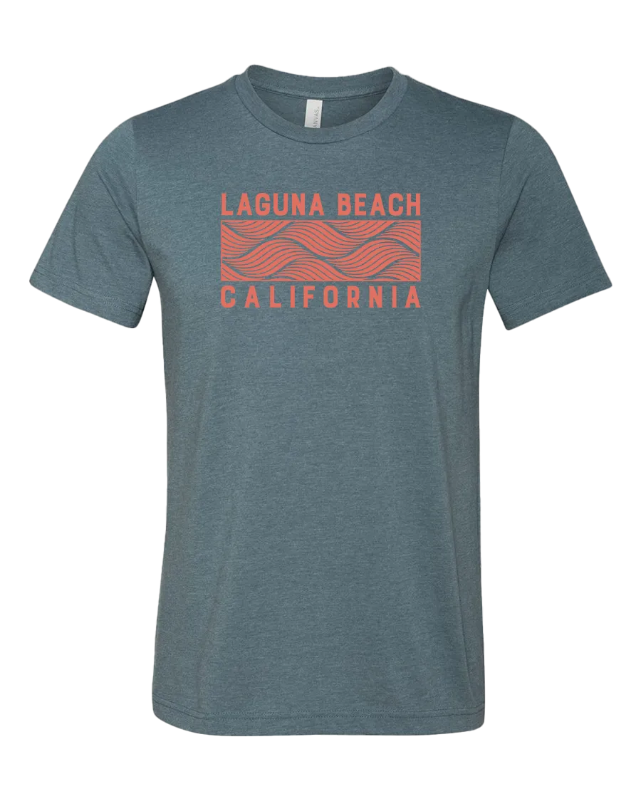 Wave Block Unisex T-shirt - Heather Slate