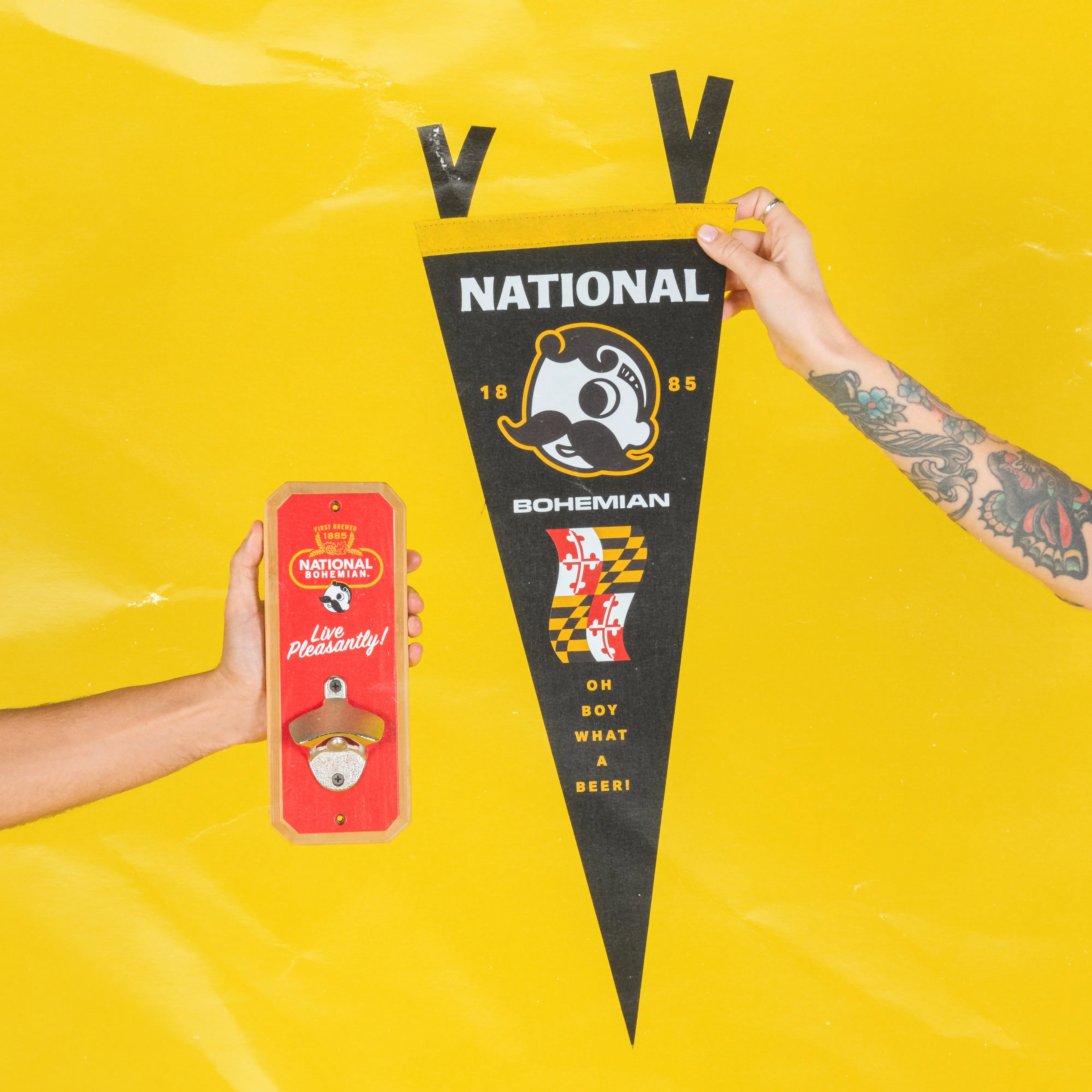 WHAT A BEER WALL PENNANT