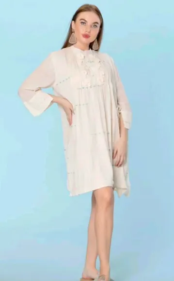 White tunic dress, resort collection