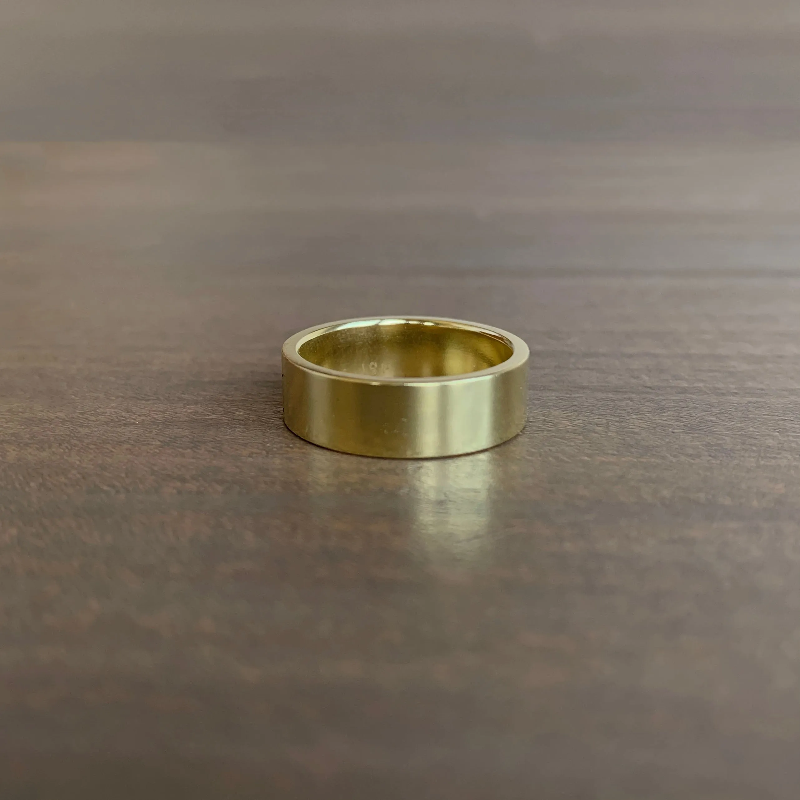 Wide Band Diamond Baguette Ring