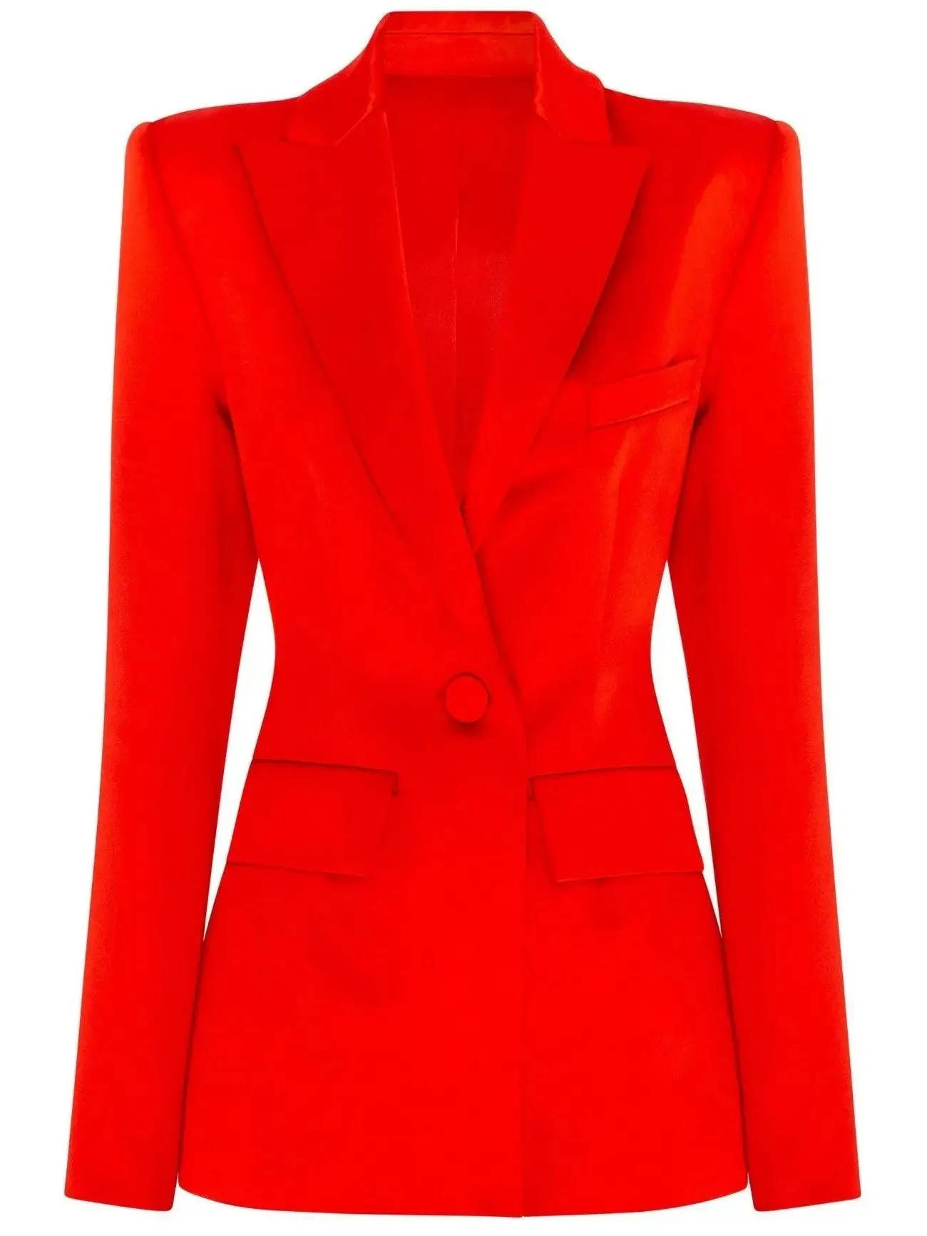 Women’s Bright Blazer and Flared Pant Suit in Yellow or Red
