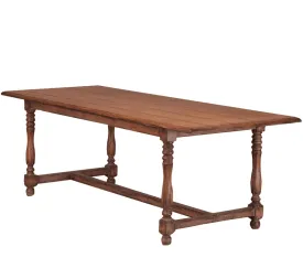 Wooden Plank Top Farm Table