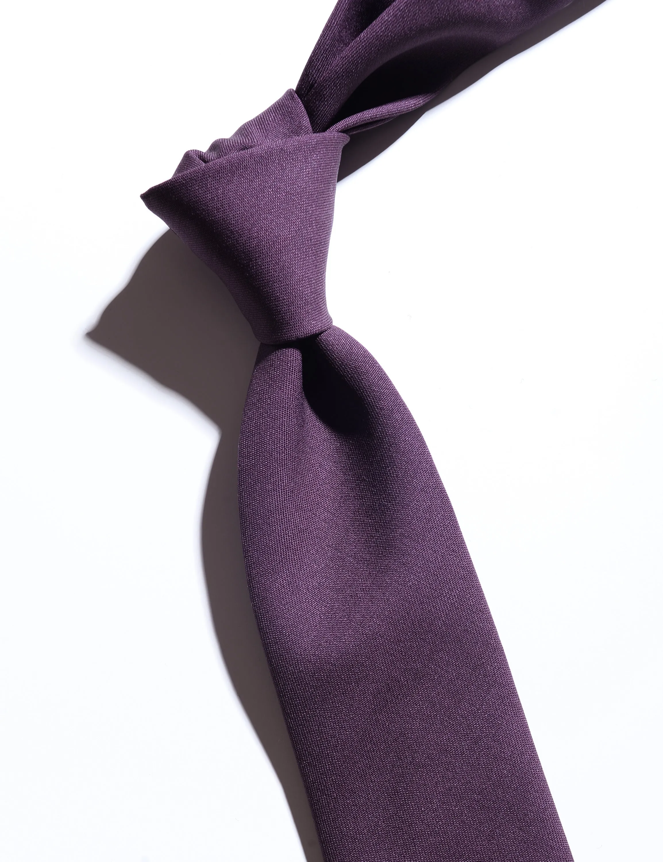 Wool Twill Tie - Plum